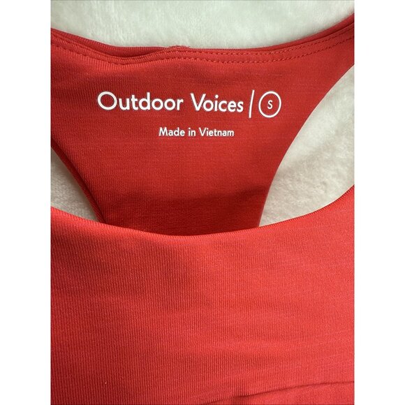 Outdoor Voices Move Free TechSweat Crop Top Sports Bra In Scarlet Red Size S - Picture 4 of 9